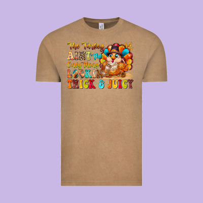 Thanksgiving Turkey Humor Vintage Tee Designed By Cowhidedigitalart