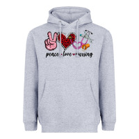 Heather Grey peace love nursing Heavyweight Hoodie - Jasminsmagicworld