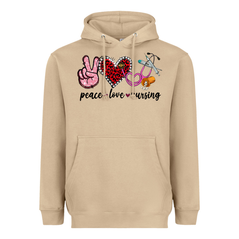 Peace Love Nursing Heavyweight Hoodie by Jasminsmagicworld | Teevron