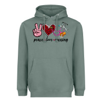 Sage peace love nursing Heavyweight Hoodie - Jasminsmagicworld
