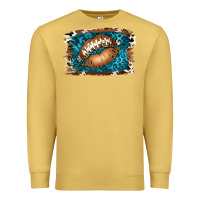 Antique Gold Football Lips Premium Sweatshirt - Jasminsmagicworld