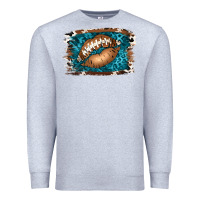 Heather Grey Football Lips Premium Sweatshirt - Jasminsmagicworld