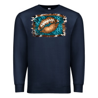 Navy Football Lips Premium Sweatshirt - Jasminsmagicworld