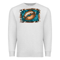 Oatmeal Heather Football Lips Premium Sweatshirt - Jasminsmagicworld