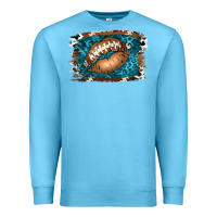 Ocean Blue Football Lips Premium Sweatshirt - Jasminsmagicworld