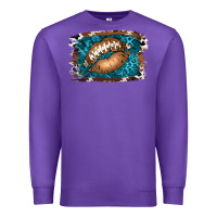 Purple Football Lips Premium Sweatshirt - Jasminsmagicworld