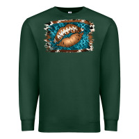 Sports Green Football Lips Premium Sweatshirt - Jasminsmagicworld