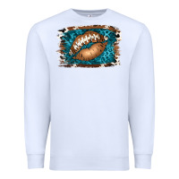 White Football Lips Premium Sweatshirt - Jasminsmagicworld