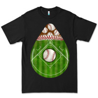 Black baseball and western roses teardrop Premium Tee - BundleAndBundleShop