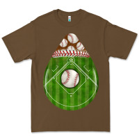 Cacao baseball and western roses teardrop Premium Tee - BundleAndBundleShop
