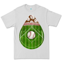 Dove Grey baseball and western roses teardrop Premium Tee - BundleAndBundleShop