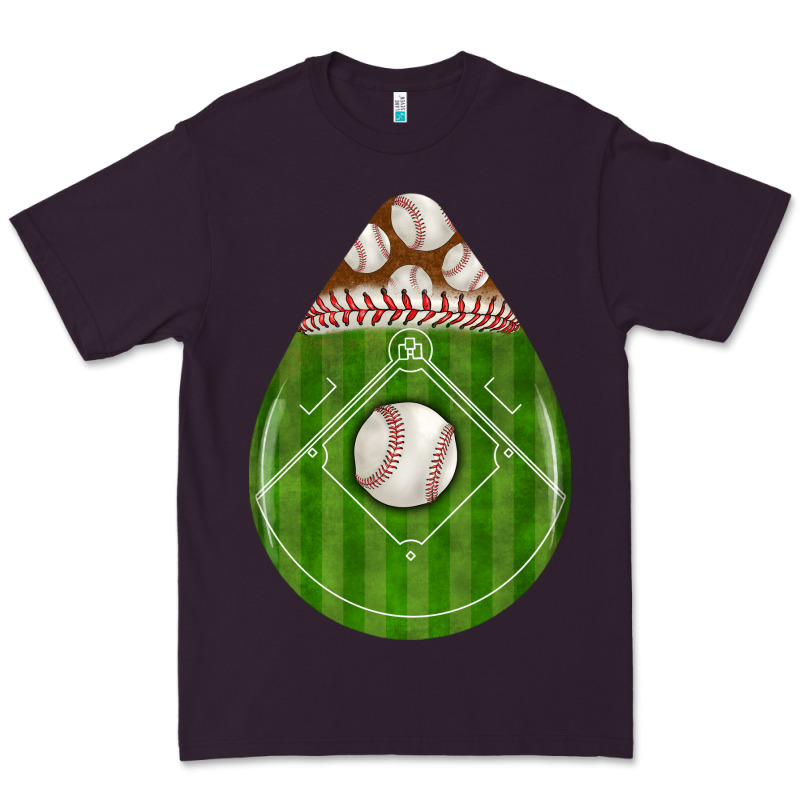 Baseball And Western Roses Teardrop Premium Tee by BundleAndBundleShop | Teevron