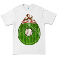 White baseball and western roses teardrop Premium Tee - BundleAndBundleShop