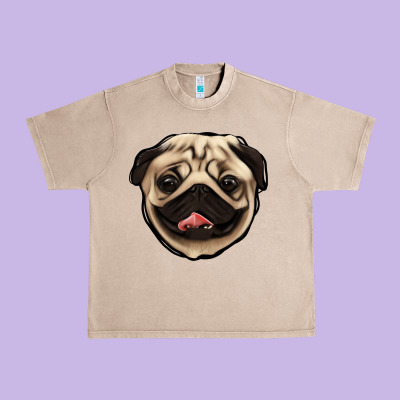 Pug Urban Heavy Tee Designed By Jasminsmagicworld
