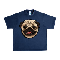 Navy pug Urban Heavy Tee - Jasminsmagicworld