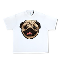 White pug Urban Heavy Tee - Jasminsmagicworld