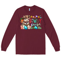 Burgundy howdy peeps Long Sleeve Tee - RacoonDesign