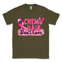 Army Green Breast Cancer Chemo hair don't care Classic Tee - FaDigitalArtStudio