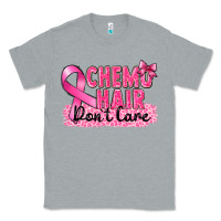 Heather Grey Breast Cancer Chemo hair don't care Classic Tee - FaDigitalArtStudio