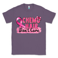 Lavender Breast Cancer Chemo hair don't care Classic Tee - FaDigitalArtStudio