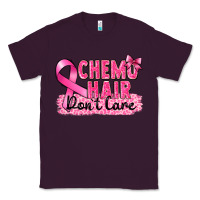 Plum Breast Cancer Chemo hair don't care Classic Tee - FaDigitalArtStudio