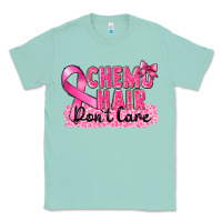 Seafoam Breast Cancer Chemo hair don't care Classic Tee - FaDigitalArtStudio
