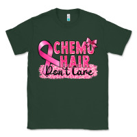Sports Green Breast Cancer Chemo hair don't care Classic Tee - FaDigitalArtStudio