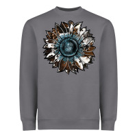 Storm cowhide leopard and  leather sunflower Heavyweight Sweatshirt - RanaPortraitStore