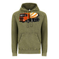 Vintage Olive cement truck Vintage Hoodie - Artiststas