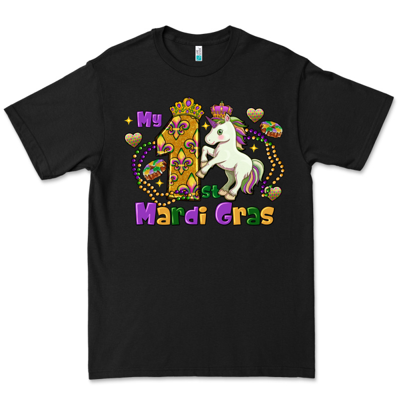 My First Mardi Gras Unicorn Premium Tee by FaDigitalArtStudio | Teevron