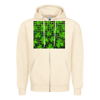 Sandshell shamrock and plaid Zipper Hoodie - RanaPortraitStore