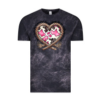 Cloud Black western cowhide heart Vintage Tee - CowhideDigitalArt
