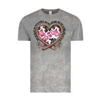 Cloud Rock western cowhide heart Vintage Tee - CowhideDigitalArt