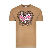 Vintage Camel western cowhide heart Vintage Tee - CowhideDigitalArt
