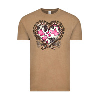 Vintage Coffee western cowhide heart Vintage Tee - CowhideDigitalArt