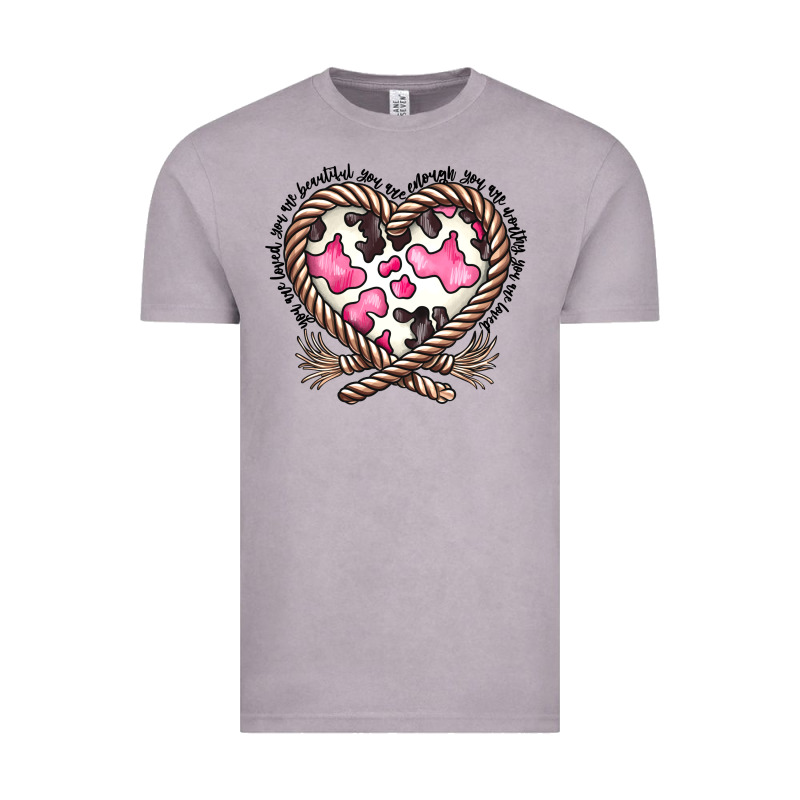 Western Cowhide Heart Vintage Tee by CowhideDigitalArt | Teevron