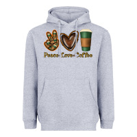 Heather Grey peace love coffee Heavyweight Hoodie - Jasminsmagicworld