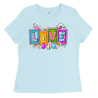 Baby Blue Love Easter Ladies Tee - CowhideDigitalArt