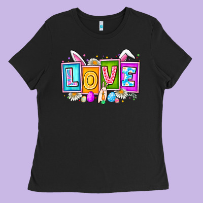 Love Easter Ladies Tee Designed By Cowhidedigitalart