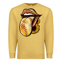 Antique Gold Softball Tongue Premium Sweatshirt - Jasminsmagicworld