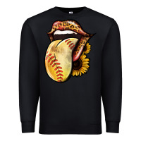 Black Softball Tongue Premium Sweatshirt - Jasminsmagicworld