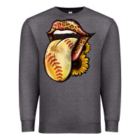 Charcoal Heather Softball Tongue Premium Sweatshirt - Jasminsmagicworld
