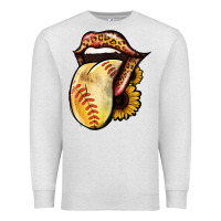 Oatmeal Heather Softball Tongue Premium Sweatshirt - Jasminsmagicworld