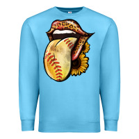 Ocean Blue Softball Tongue Premium Sweatshirt - Jasminsmagicworld