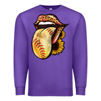 Purple Softball Tongue Premium Sweatshirt - Jasminsmagicworld