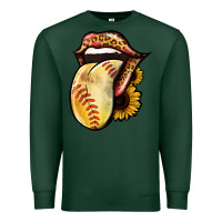 Sports Green Softball Tongue Premium Sweatshirt - Jasminsmagicworld