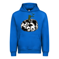 Cobalt watercolor cowhide halloween pumpkin Urban Hoodie - RanaPortraitStore
