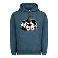 Pigment Midnight Navy watercolor cowhide halloween pumpkin Urban Hoodie - RanaPortraitStore