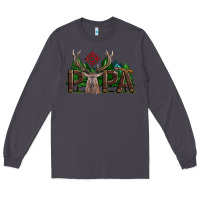 Smoke Western Papa Deer Hunting Long Sleeve Tee - LillyAllenDesigns