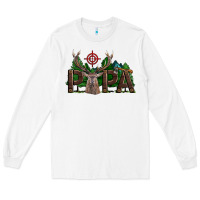 White Western Papa Deer Hunting Long Sleeve Tee - LillyAllenDesigns